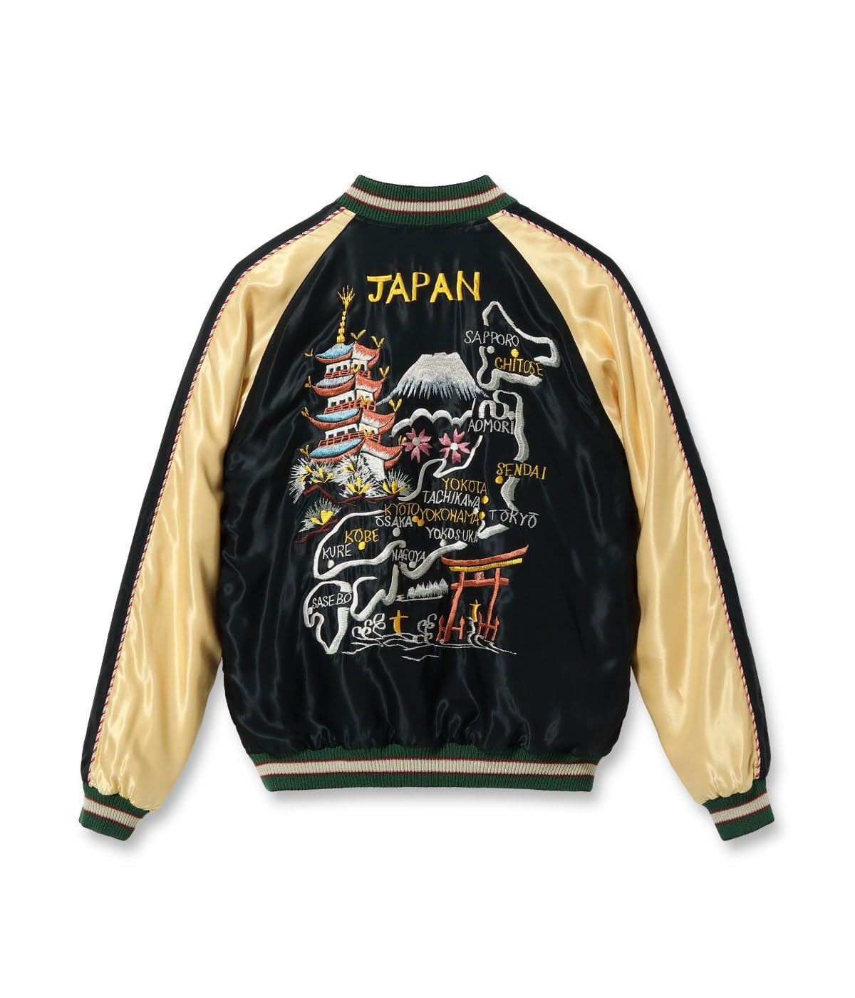 Mサイズ　ゴールド　スカジャン Early 1950s Style アセテートリバーシブルスカジャン「JAPAN